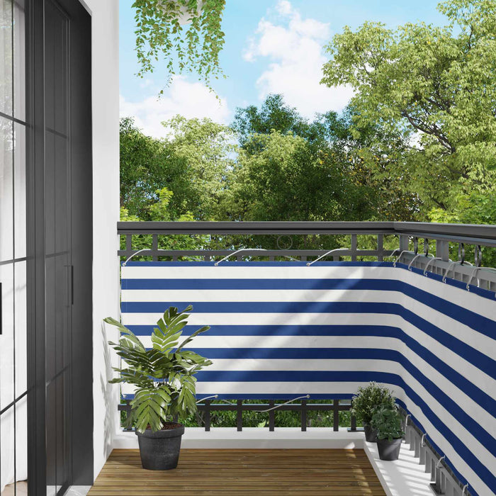 Ecran de balcon Albastru și Alb 75 x 200 cm WALTI