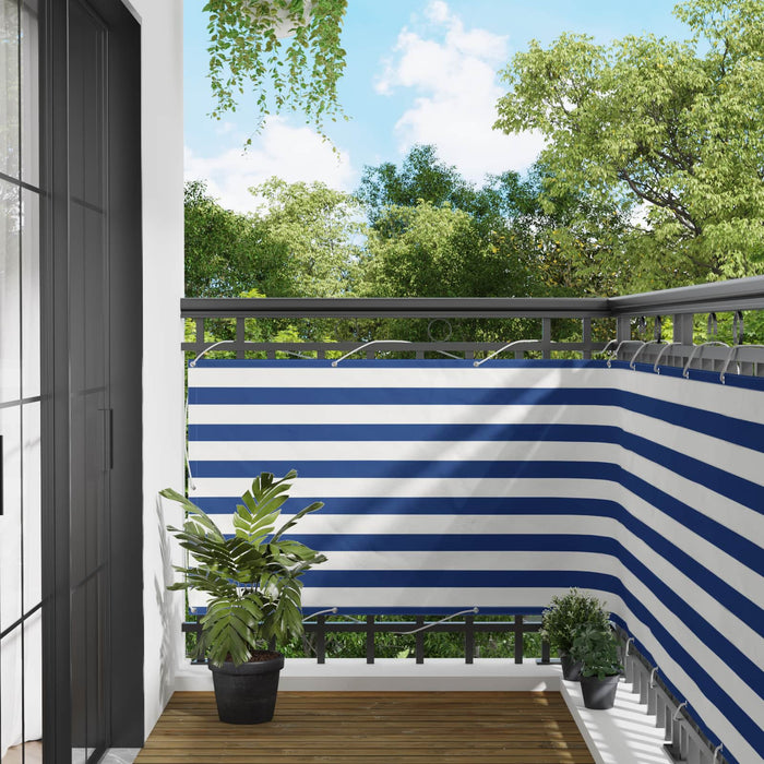 Ecran de balcon Albastru și Alb 100 x 300 cm Material Oxford WALTI