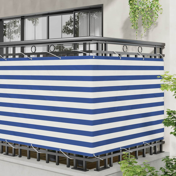 Ecran de balcon Albastru și Alb 110 x 300 cm Material Oxford WALTI