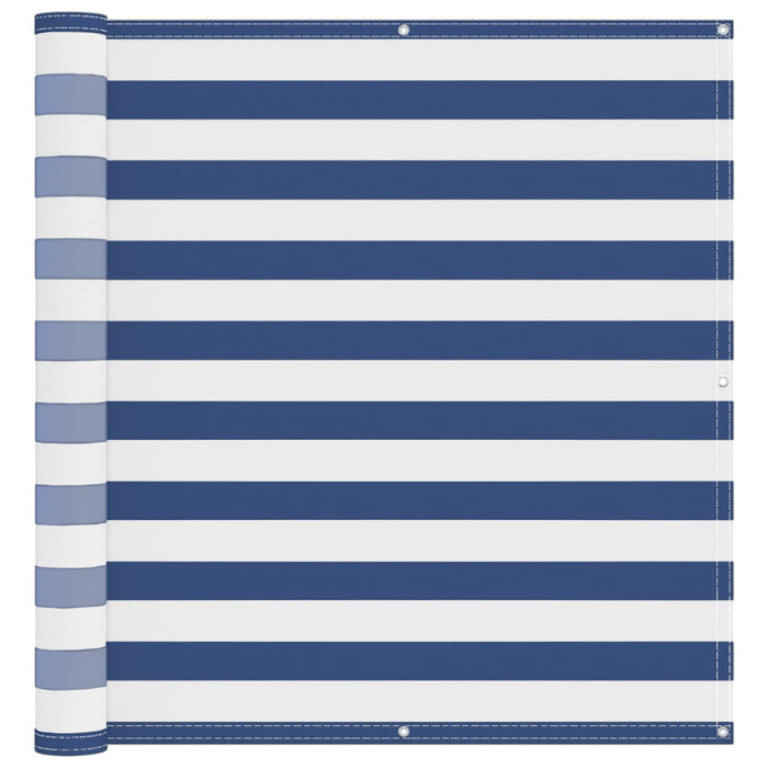 Ecran de balcon Albastru și Alb 110 x 600 cm Material Oxford WALTI