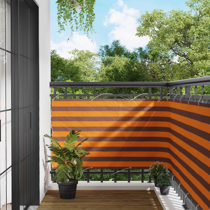 Ecran de balcon Portocalie și maro 100 x 500 cm Material Oxford WALTI