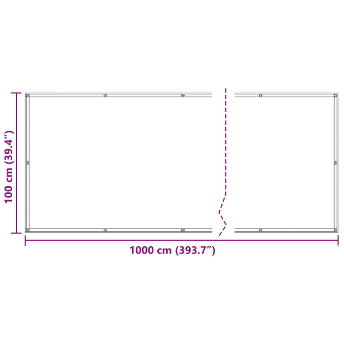Ecran de balcon Portocalie și maro 100 x 1000 cm WALTI