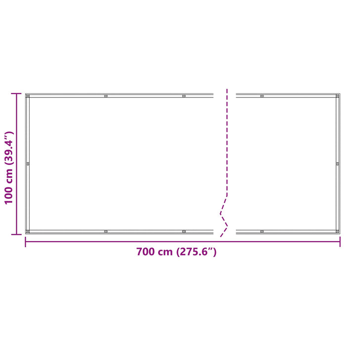 Ecran de balcon Terracota 100 x 700 cm Material Oxford - WALTI WALTI
