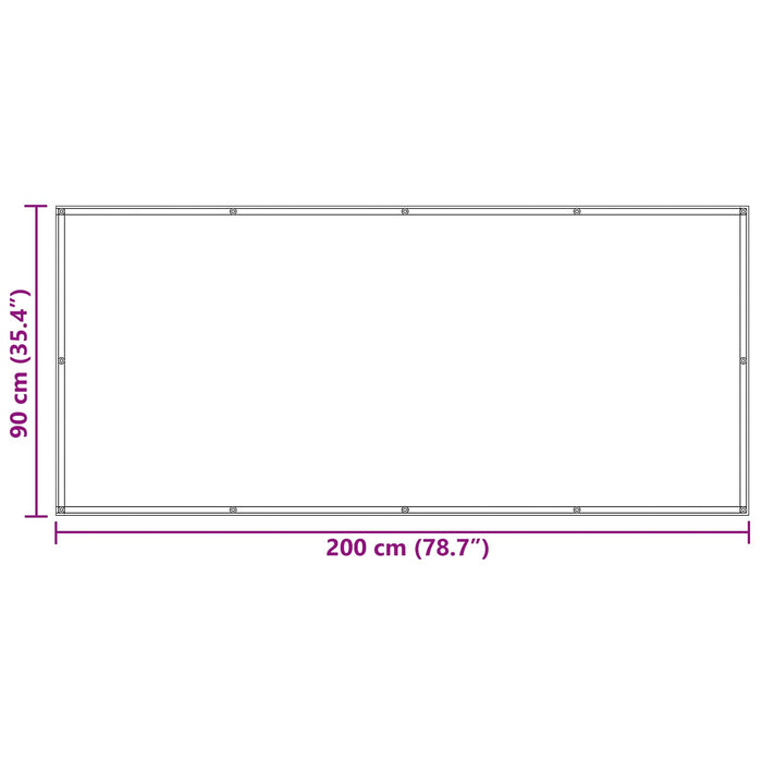 Ecran de balcon Negru 90 x 200 cm Oxford alu acoperit cu PU - WALTI WALTI