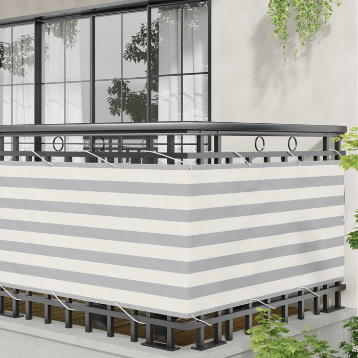 Ecran de balcon Gri deschis și alb. 75 x 800 cm WALTI