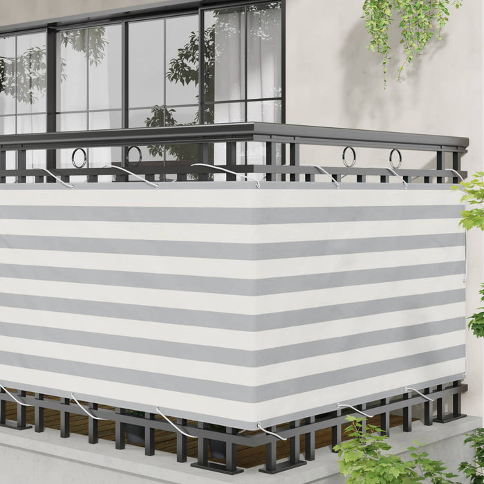 Ecran de balcon Gri deschis și alb. 100 x 500 cm WALTI