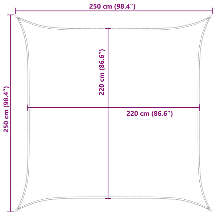 Pânză de umbră Albastru și Alb 2,5 x 2,5 m WALTI