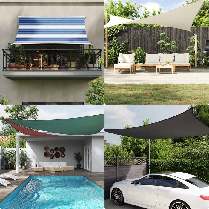 Pânză de umbră Albastru și Alb 5 x 5 m 100% poliester Oxford WALTI