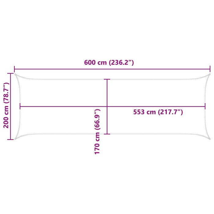 Pânză de umbră Terracota 6 x 2 m 100% poliester Oxford WALTI