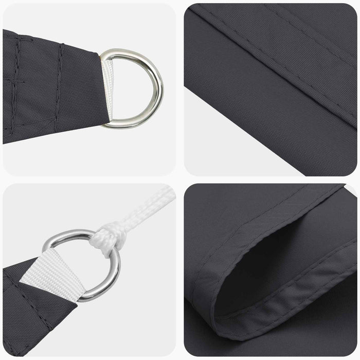 Pânză de umbră Negru 6 x 2,5 m 100% poliester Oxford WALTI