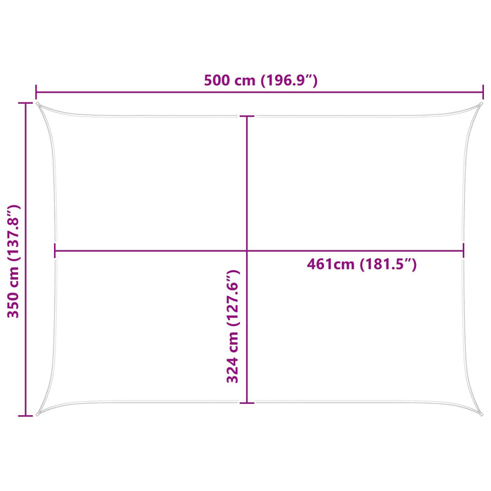 Pânză de umbră Galben și alb 5 × 3,5 m 100% poliester Oxford WALTI