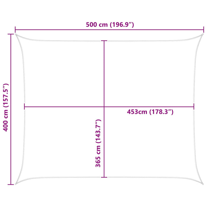 Pânză de umbră Galben și alb 5 x 4 m 100% poliester Oxford WALTI