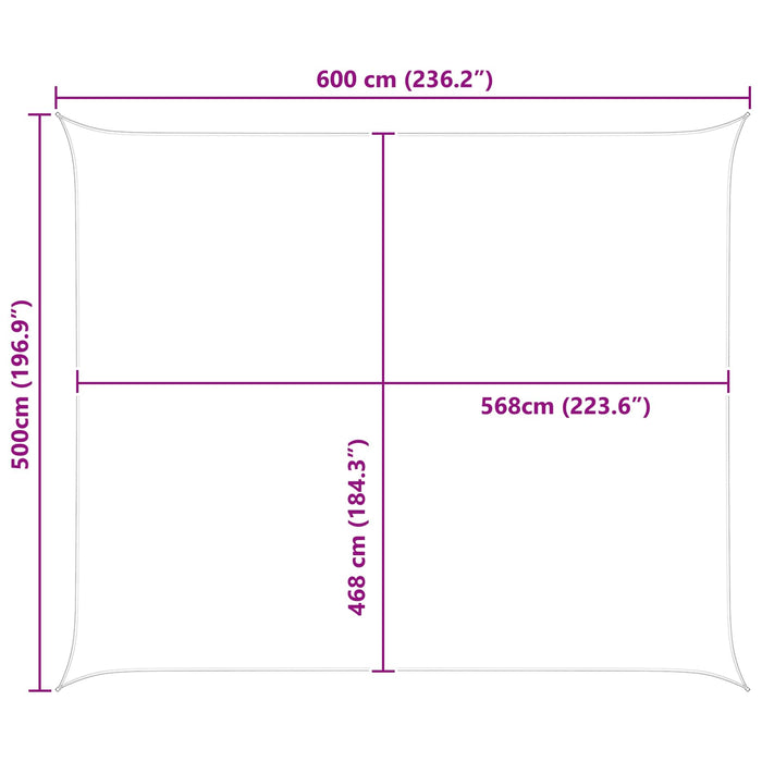 Pânză de umbră Albastru și Alb 6 x 5 m 100% poliester Oxford WALTI