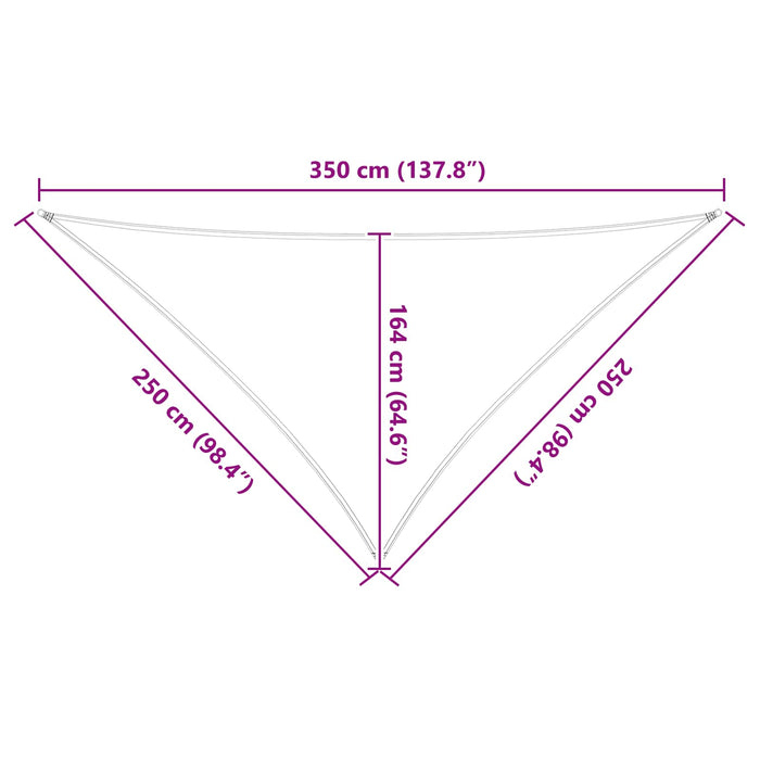 Pânză de umbră Galben și alb 2,5 x 2,5 x 3,5 m WALTI