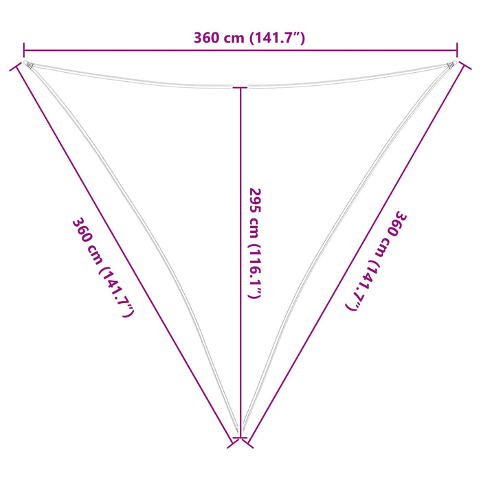 Pânză de umbră Albastru și Alb 3,6 x 3,6 x 3,6 m WALTI