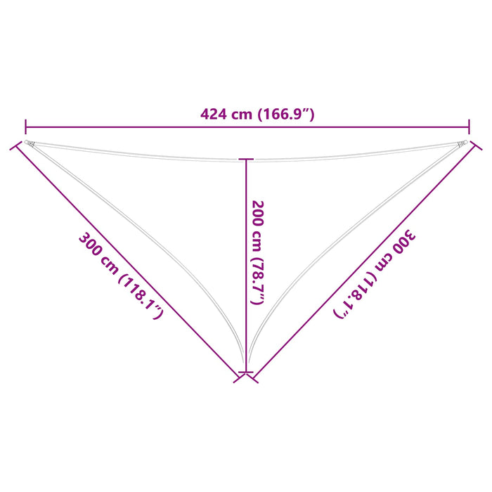Pânză de umbră Gri deschis și alb. 3 x 3 x 4,24 m WALTI