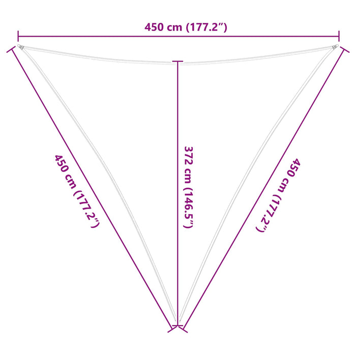 Pânză de umbră Gri deschis și alb. 4,5 x 4,5 x 4,5 m WALTI