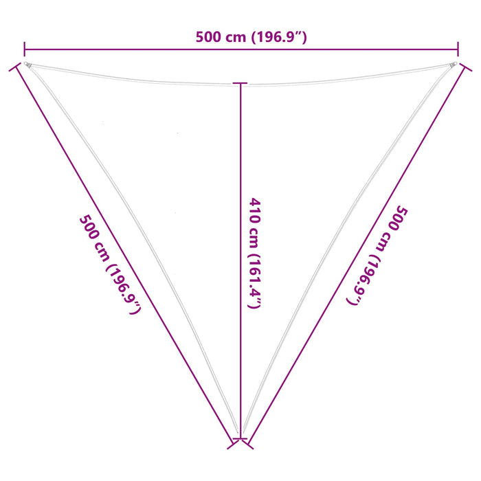 Pânză de umbră Gri deschis și alb. 5 x 5 x 5 m WALTI