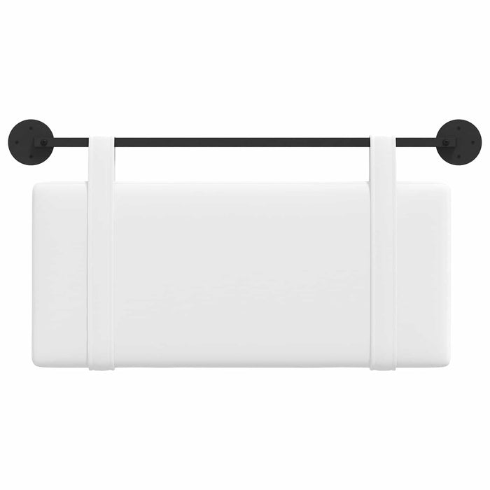 Cap de pat suspendat Pe perete Alb 90 x 55 x 5 cm țesătură - WALTI WALTI
