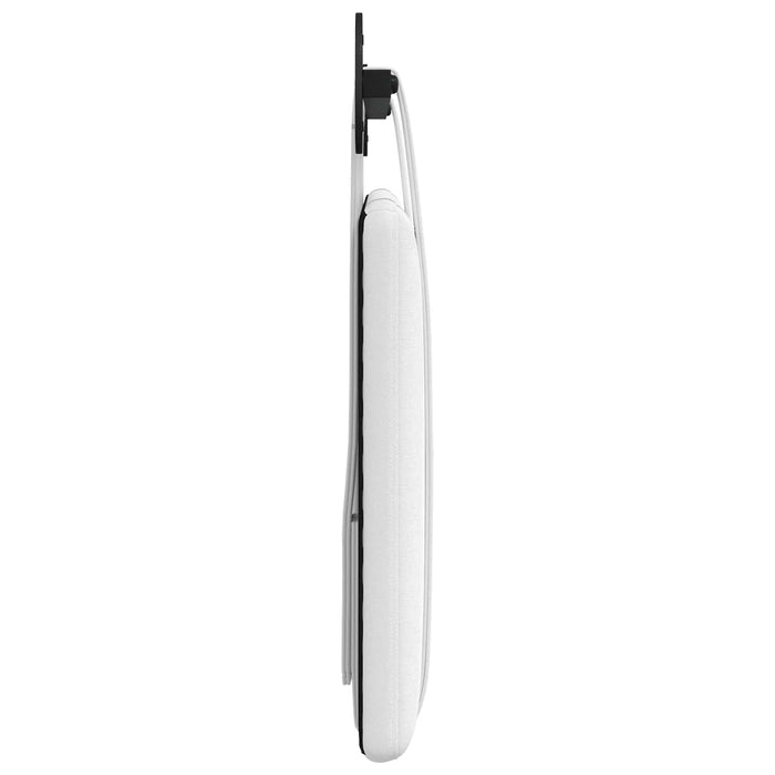 Cap de pat suspendat Pe perete Alb 110 x 55 x 5 cm țesătură - WALTI WALTI