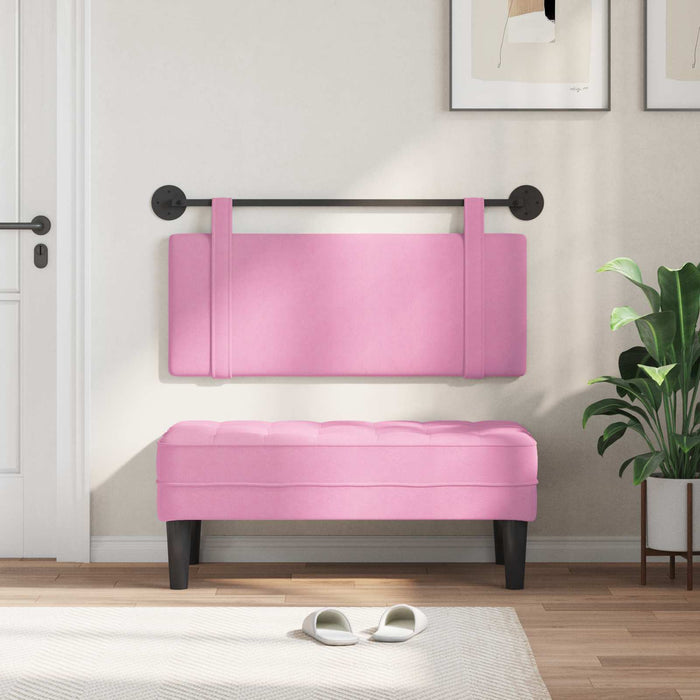 Cap de pat suspendat Pe perete Roz 110 x 55 x 5 cm țesătură - WALTI WALTI