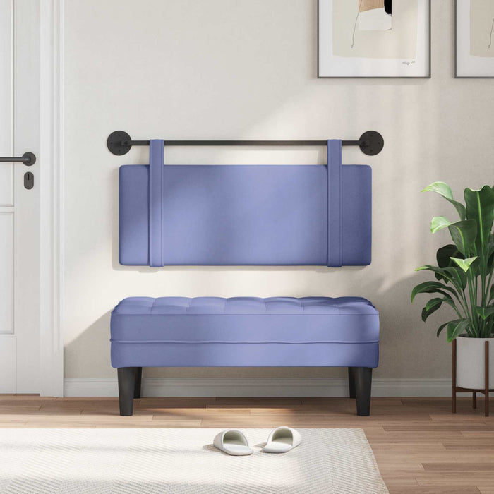 Cap de pat suspendat Albastru Jeans 110 x 55 x 5 cm țesătură - WALTI WALTI