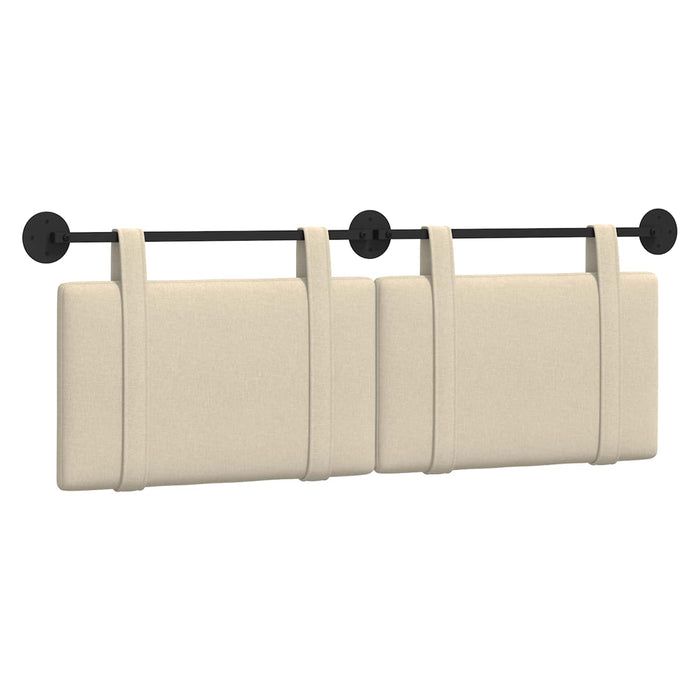 Cap de pat suspendat Pe perete Crem 130 x 55 x 5 cm țesătură - WALTI WALTI