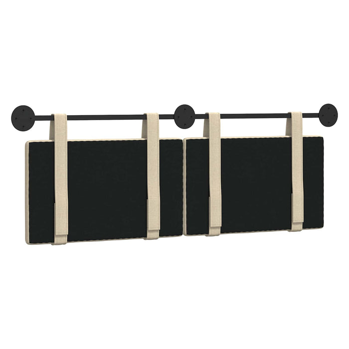 Cap de pat suspendat Pe perete Crem 130 x 55 x 5 cm țesătură - WALTI WALTI