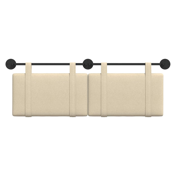 Cap de pat suspendat Pe perete Crem 130 x 55 x 5 cm țesătură - WALTI WALTI