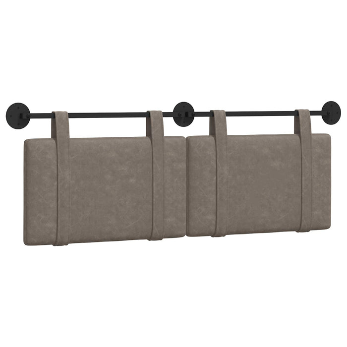 Cap de pat suspendat Pe perete Gri 130 x 55 x 5 cm PU antic - WALTI WALTI
