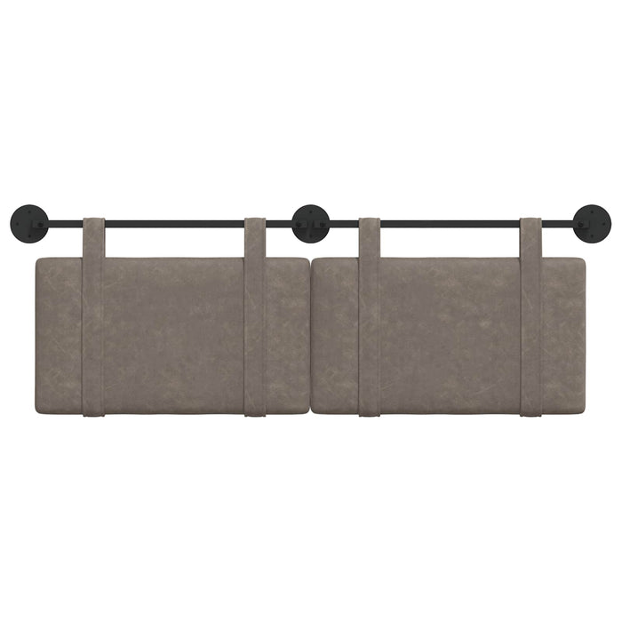 Cap de pat suspendat Pe perete Gri 130 x 55 x 5 cm PU antic - WALTI WALTI