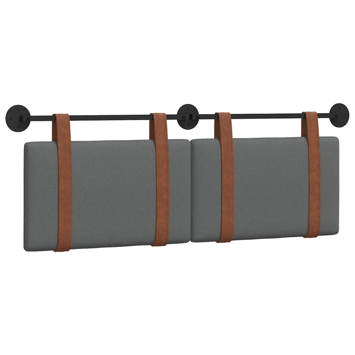 Cap de pat suspendat Simplu Gri închis 130 x 55 x 5 cm PU antic - WALTI WALTI