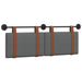 Cap de pat suspendat Simplu Gri închis 130 x 55 x 5 cm PU antic - WALTI WALTI