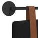 Cap de pat suspendat Pe perete Negru 130 x 55 x 5 cm PU antic - WALTI WALTI