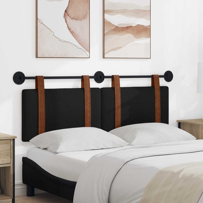 Cap de pat suspendat Pe perete Negru 130 x 55 x 5 cm PU antic - WALTI WALTI