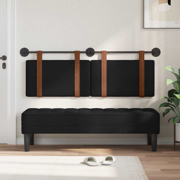 Cap de pat suspendat Pe perete Negru 130 x 55 x 5 cm PU antic - WALTI WALTI