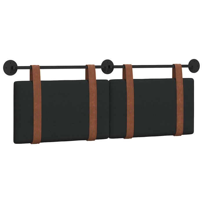 Cap de pat suspendat Pe perete Negru 130 x 55 x 5 cm PU antic - WALTI WALTI