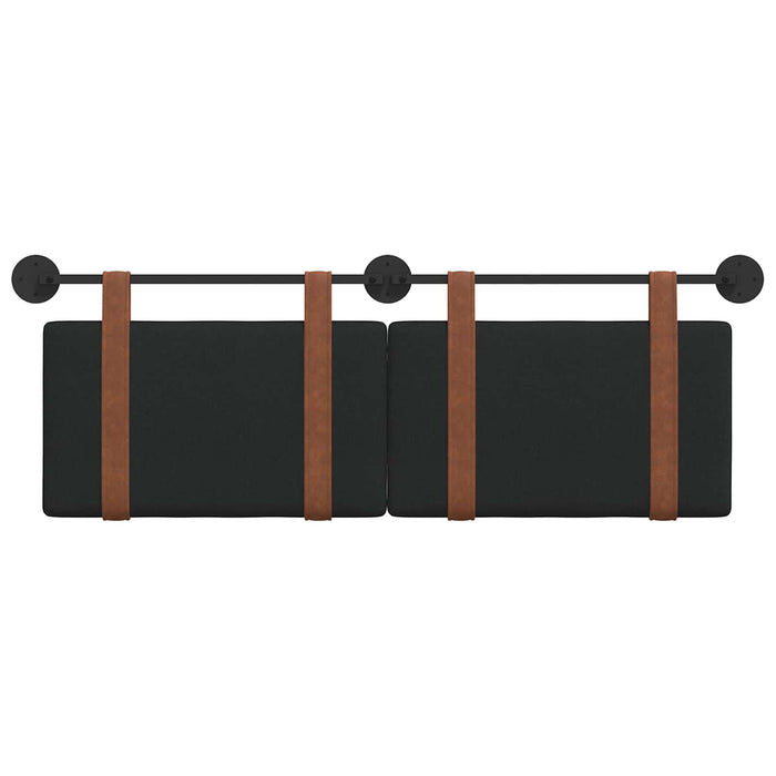 Cap de pat suspendat Pe perete Negru 130 x 55 x 5 cm PU antic - WALTI WALTI