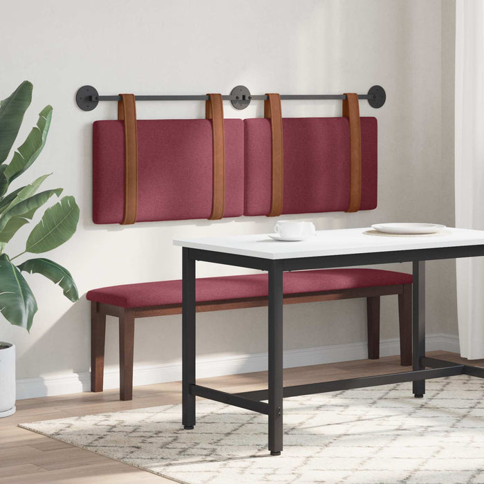 Cap de pat suspendat Simplu Roșu Vin 130 x 55 x 5 cm PU antic - WALTI WALTI