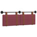 Cap de pat suspendat Simplu Roșu Vin 130 x 55 x 5 cm PU antic - WALTI WALTI
