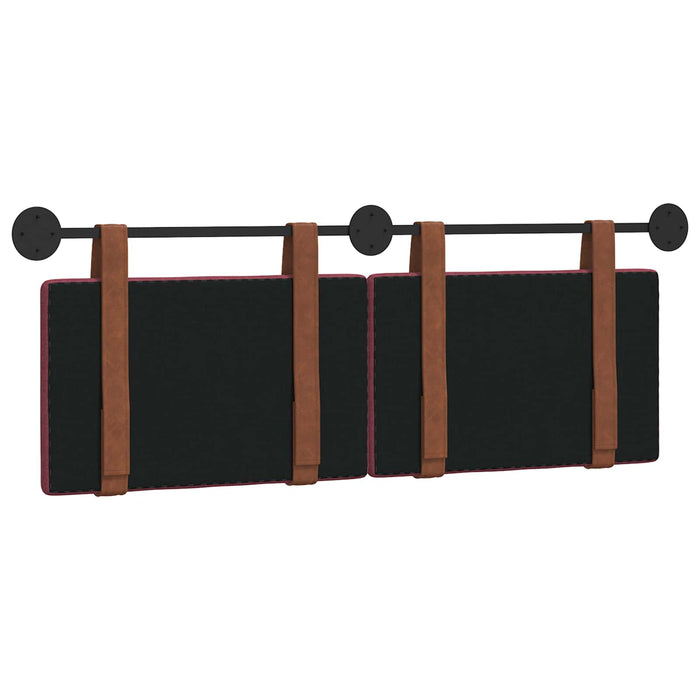 Cap de pat suspendat Simplu Roșu Vin 130 x 55 x 5 cm PU antic - WALTI WALTI