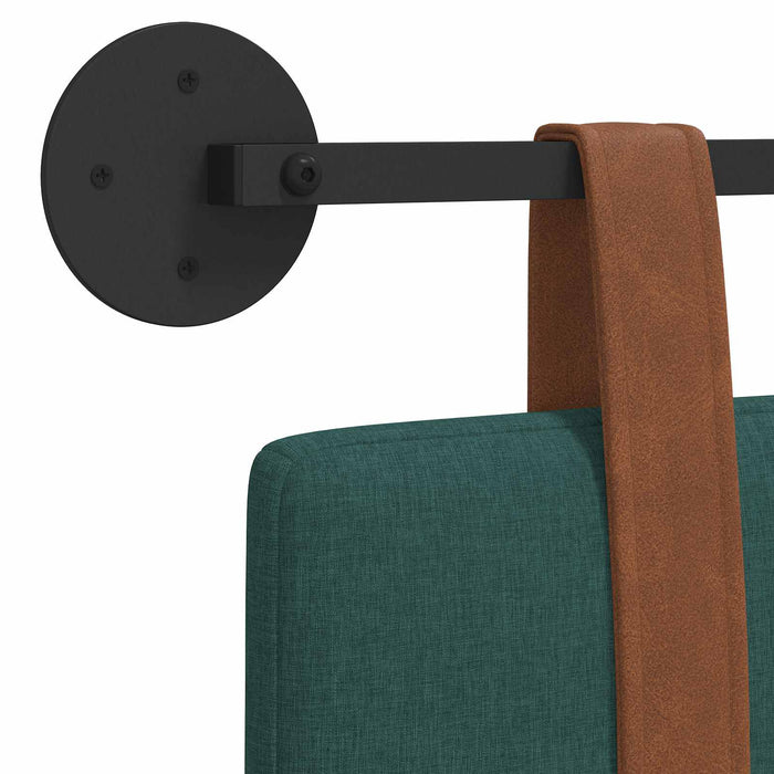 Cap de pat suspendat Verde închis 130 x 55 x 5 cm PU antic - WALTI WALTI