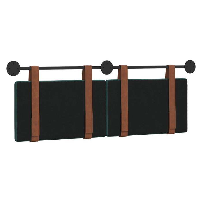 Cap de pat suspendat Verde închis 130 x 55 x 5 cm PU antic - WALTI WALTI