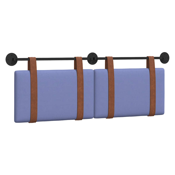 Cap de pat suspendat Albastru Jeans 130 x 55 x 5 cm PU antic - WALTI WALTI