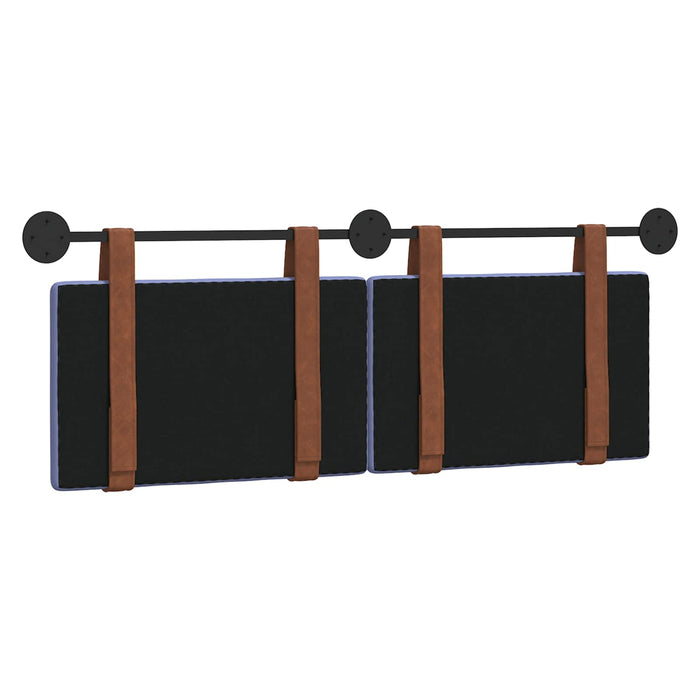 Cap de pat suspendat Albastru Jeans 130 x 55 x 5 cm PU antic - WALTI WALTI
