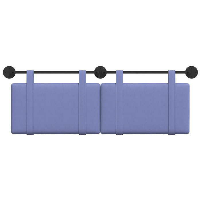 Cap de pat suspendat Albastru Jeans 150 x 55 x 5 cm țesătură - WALTI WALTI