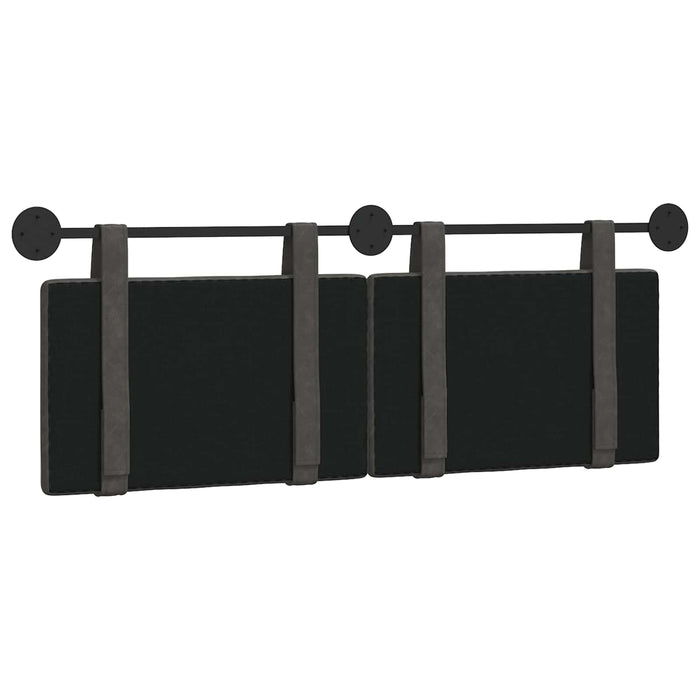Cap de pat suspendat Pe perete Negru 150 x 55 x 5 cm PU antic - WALTI WALTI