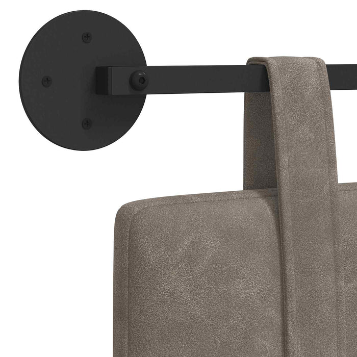 Cap de pat suspendat Pe perete Gri 150 x 55 x 5 cm PU antic - WALTI WALTI