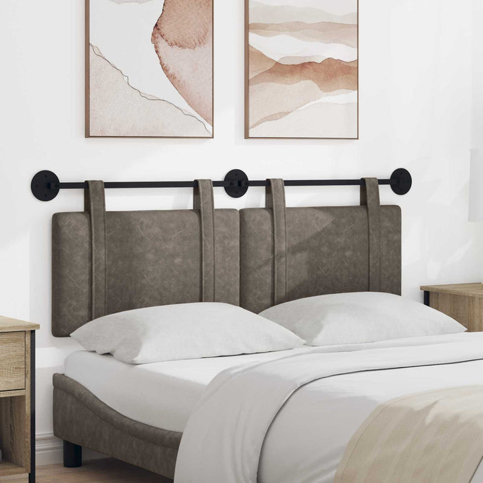 Cap de pat suspendat Pe perete Gri 150 x 55 x 5 cm PU antic - WALTI WALTI