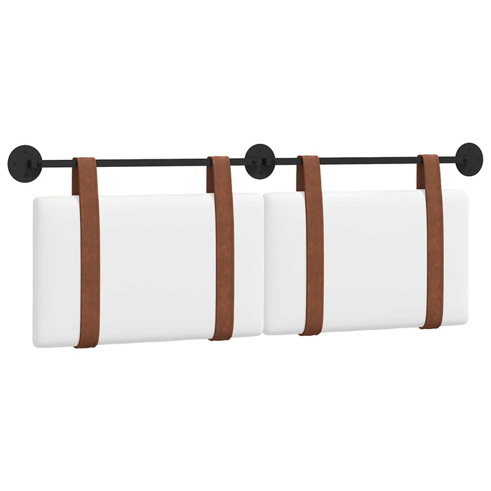 Cap de pat suspendat Pe perete Alb 150 x 55 x 5 cm PU antic - WALTI WALTI